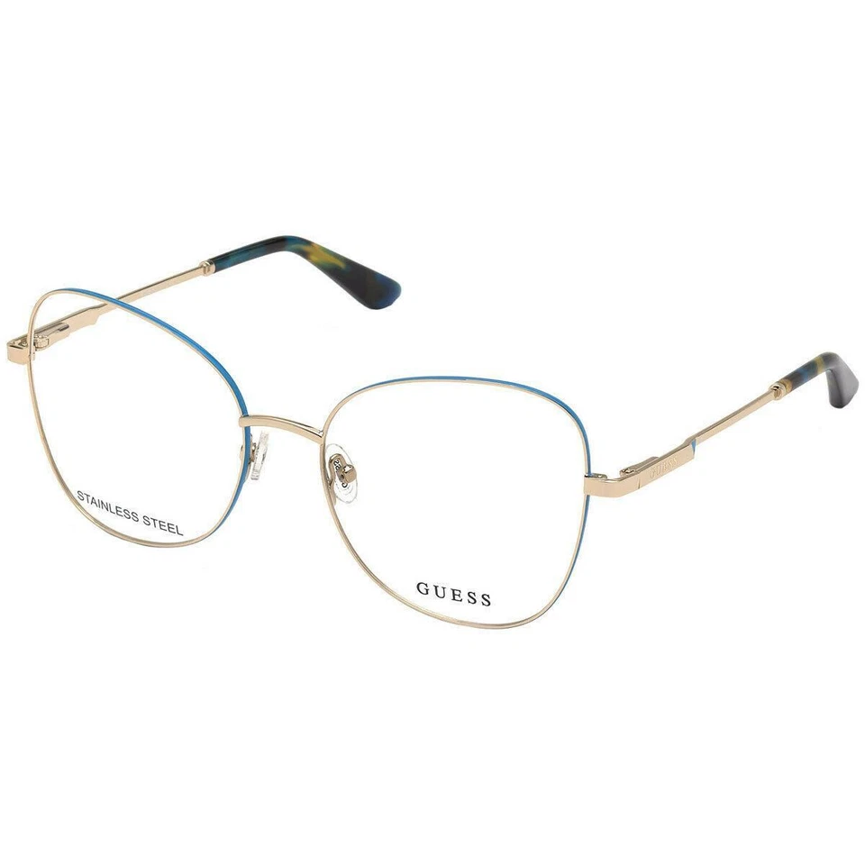 GUESS GU2850 033 Blue Gold Round Metal Optical Eyeglasses Frame 54-18-140 AB - Image 2 of 3