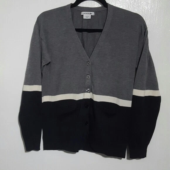 Lacoste Women Cardigan Sweater Size 34 XS
