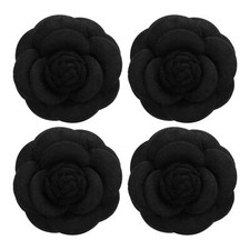 Camellia Fabric Pin 4 Pcs Flower Brooch Artificial Flowers Brooches for Women...