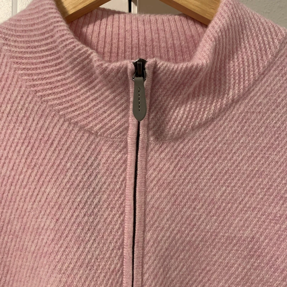 Vineyard Vines Cat Cay Cashmere 1/2 Zip Sweater Flamingo Pink Men’s XL $298 NWT - Image 2 of 4