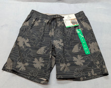 HURLEY Swim Trunks XL BEACH POOL SWIM SHORT BLACK FLORAL XL XLARGE