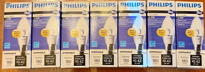 Qty 8 Philips 3.5W =25W Equivalent Soft White 2700K F15 Dimmable LED Light Bulbs