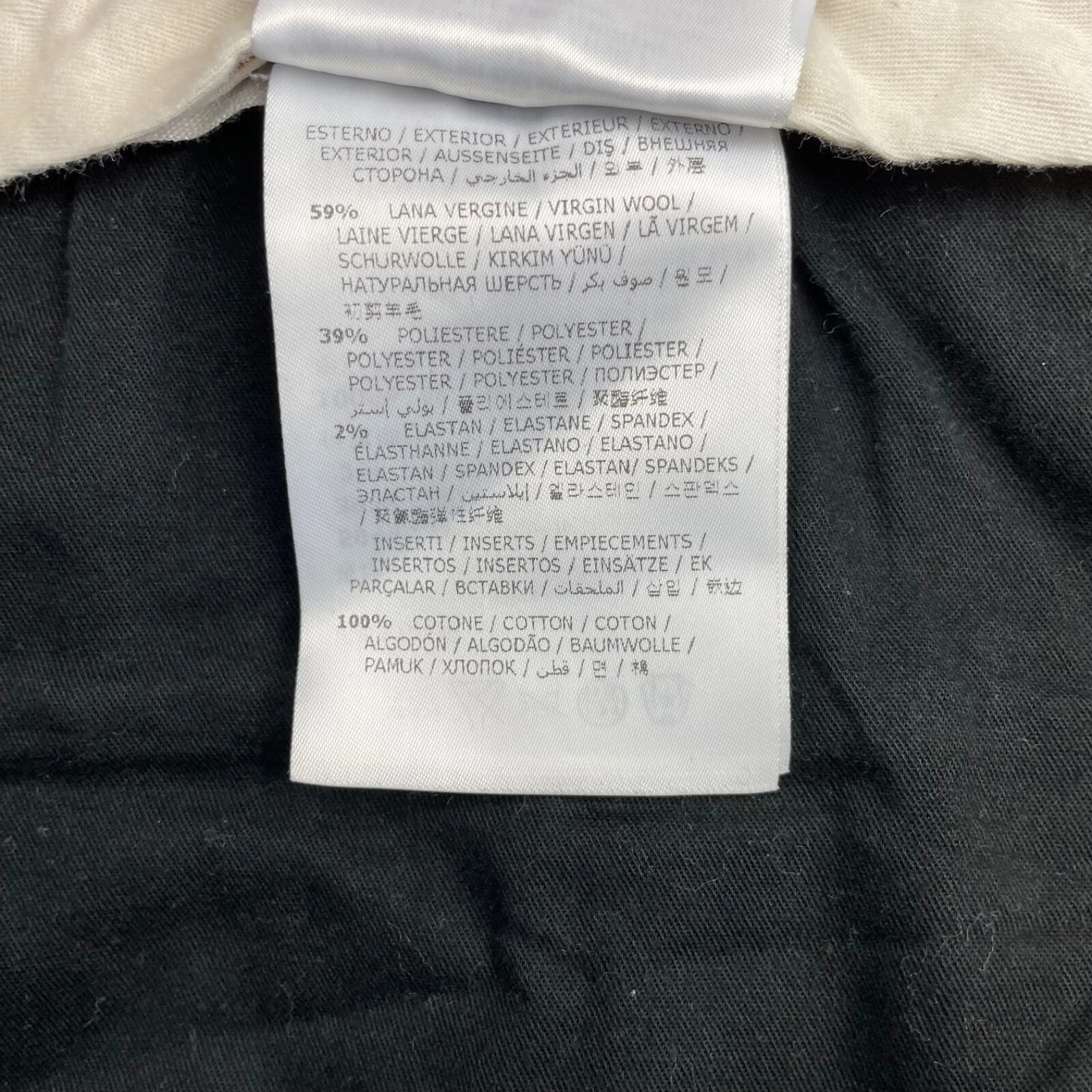 Moncler 1952 Pantalone elegante uomo misto lana piatto davanti grigio • 34x34