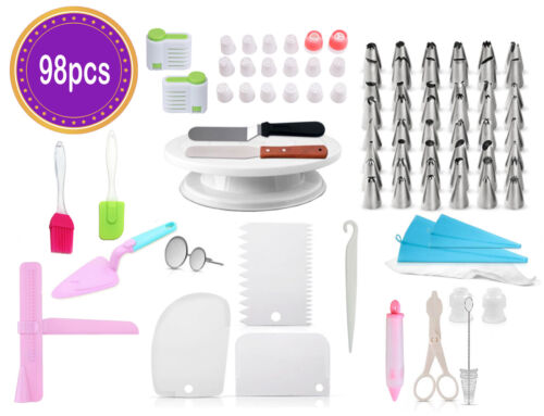 98 Pieces Kichen Baking Accessories Cupcake Cakes Decorating Bakery Tools Sets - 第 1/12 張圖片