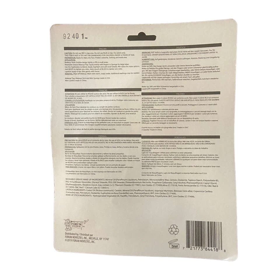 Forum Gothic Couture Makeup Cross Punk Demons Halloween Costume Accessory Kit - Image 2 of 2