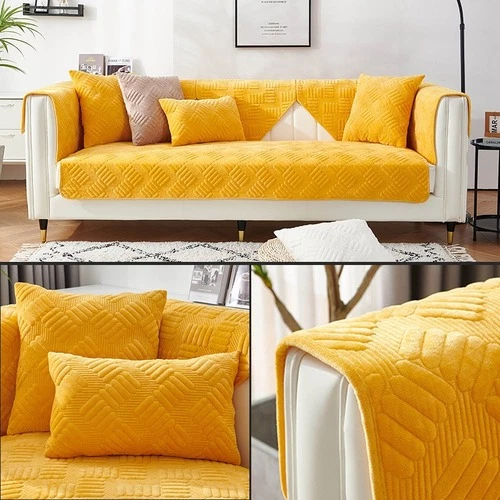 Funda de sofá antideslizante universal funda protectora de sofá de felpa funda protectora de sofá toalla Foto 4 de 4