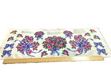 PURPLE Pansies & Bows Appliques New Cotton Cu...