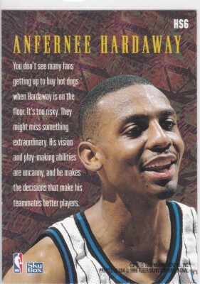 ANFERNEE HARDAWAY Penny Skybox HOT SPARKS INSERT Basketball Card