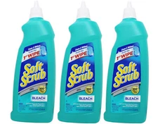 Soft Scrub Gel Cleaner With Bleach Removes Mold  Mildew Stains 28.6 oz Pack of 3