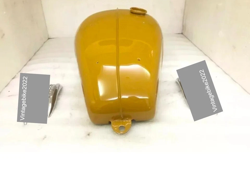 Triumph T120 Bonneville 3.5 Gallon Golden & White Painted Tank/FIT FOR - Image 2 of 4