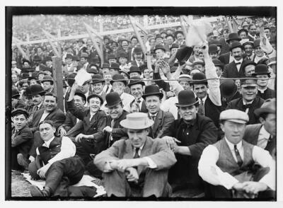 Crowd in Polo Grounds grandstand; Cubs at Giants - final c1900 Old Photo 1