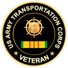 US Army Transportation Corps Veteran Bumper Sticker Military Vinyl Decal 5"