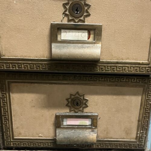 Vintage 1967 Ottone Ufficio Postale USA Cassetto postale POS Porta Grande (VENDITA SINGOLA) - Foto 14 di 15