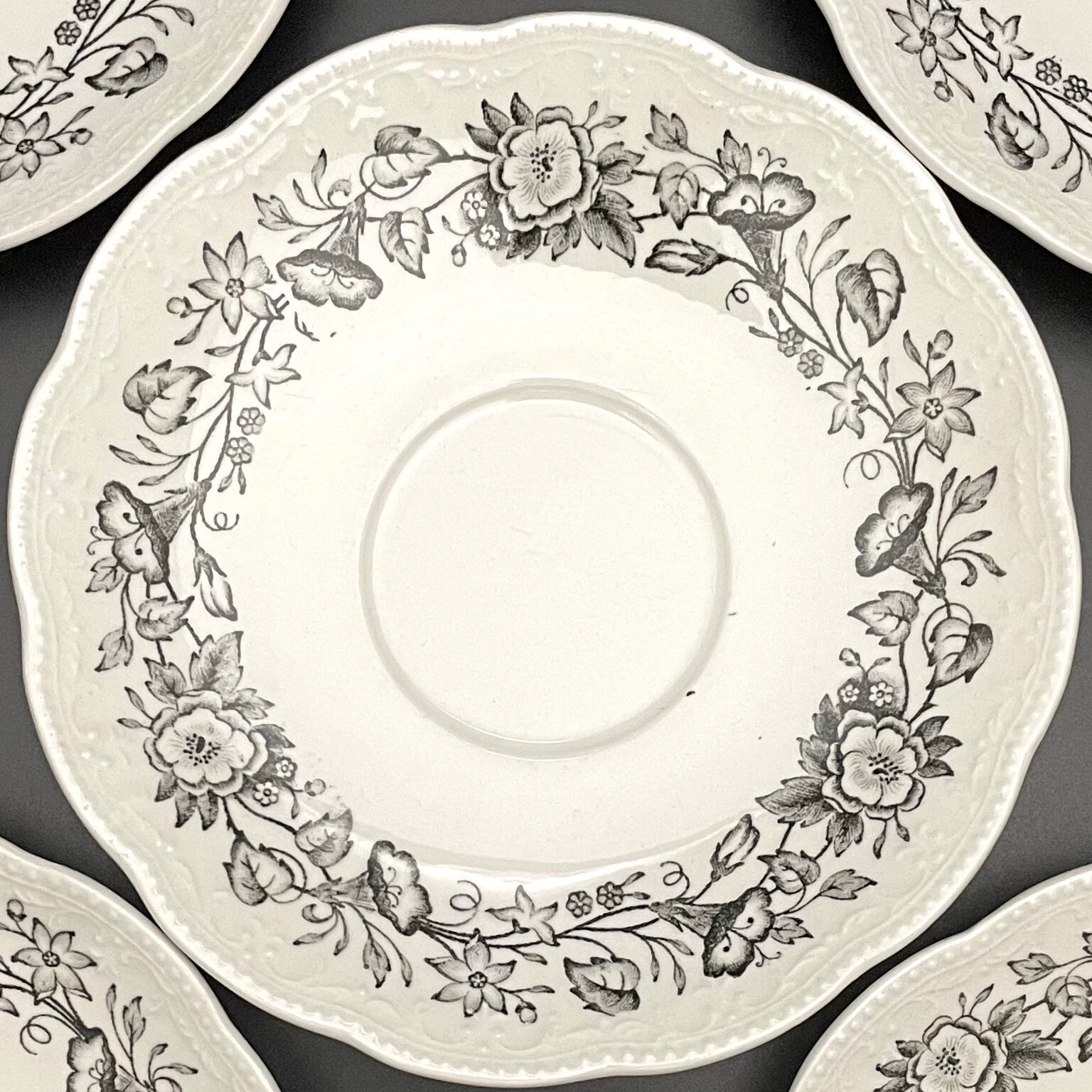 Old Gustavsberg Florilla Teacup Saucers ONLY 5 Piece Set Made in Sweden ...