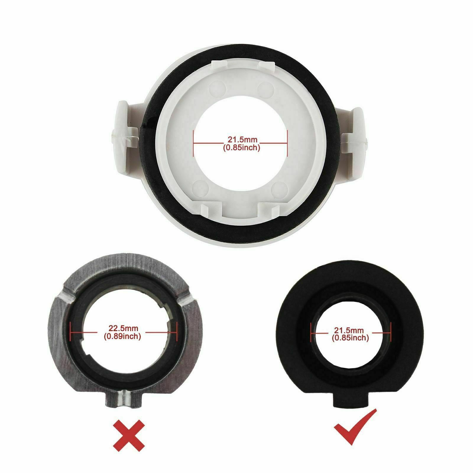 4x H7 Headlight Bulb HID LED Retainer Holder Fit for BMW E46 325ci