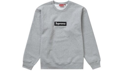 Supreme FW22 Box Logo Crewneck BOGO Heather Grey- Size Large | eBay