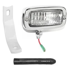 181941071B Classic VW Bug Left Back-Up Light Assembly With Bracket & Boot