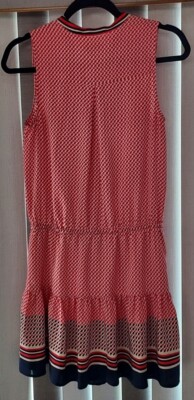 juicy couture drop waist dress Juicy Couture Drop Waist Dress Size 0 Red White Navy Sleeveless Tsnk Mini  Dress