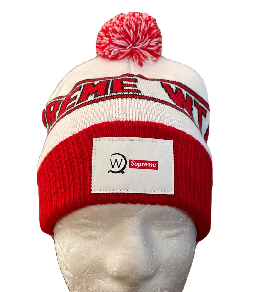 SUPREME/ WTAPS BEANIE WHITE OS/ FW21 WEEK 15/ (IN HAND) BRAND NEW (AUTHENTIC)