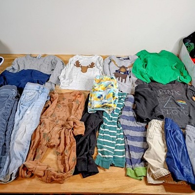 Boys Size 2T Clothing Lot 18 Pcs Mixed Wardrobe Shirts Pants Shorts Jeans...
