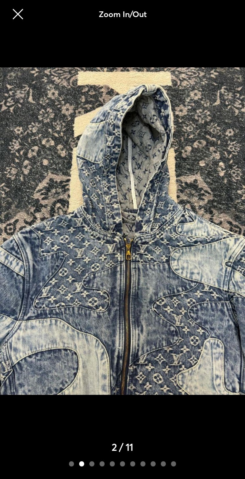 Louis Vuitton x Nigo Monogram Patchwork Denim Hoo… - image 2
