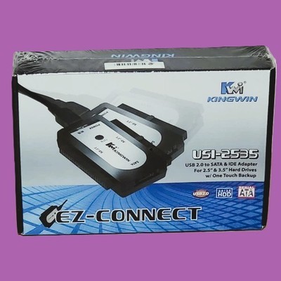 EZ-Connect-Kingwin USI-2535 USB 2.0 SATA & IDE Hard Drive Adapter Data Recovery