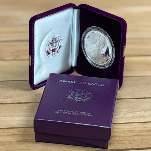 1986-S American Eagle 1 oz Silver Proof Coin (w/Box & COA)    #2618
