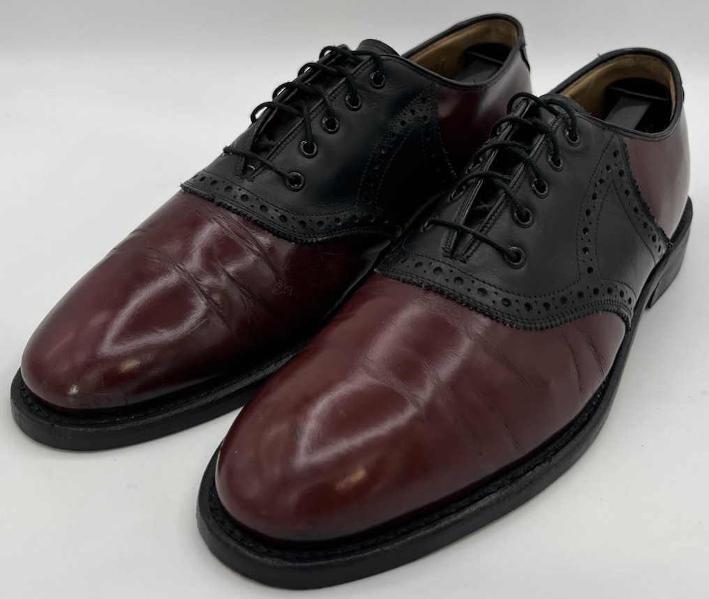 Johnston & Murphy ARISTOCRAFT“COURTESY” Johnston & Murphy Aristocraft Shell Cordovan Two-Tone Oxblood