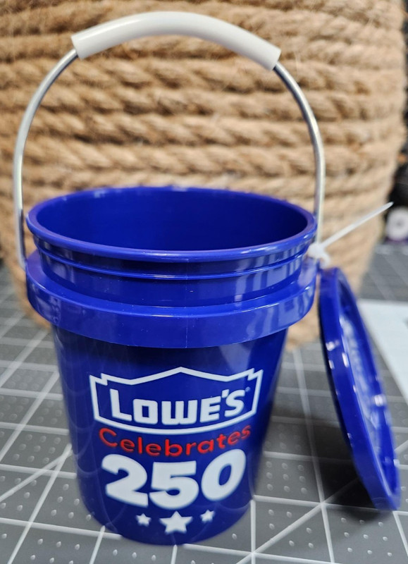 Lowes 250 Americana Mini Bucket  HARD TO FIND  SOLD OUT!!  FREE SHIPPING!