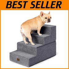 Pet Steps for Bed - 18" High Dog Stairs, Non-Slip Ramp