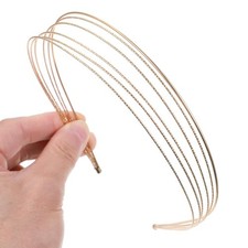 2 PCS Multi Layers Metal Gold Headbands Thin Elegant Hairbands Women