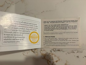 Duck Hunt - Nintendo NES CIB no cart IB, Sticker Seal Matte Hangtab, Test Market