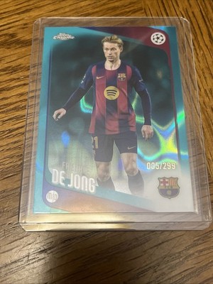 2025-26 Topps Chrome UCC Frenkie De Jong Teal Lava Refractor /299 Barcelona