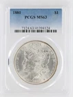 1881 Morgan Silver Dollar PCGS MS63 S$1 Philadelphia Minted No Reserve