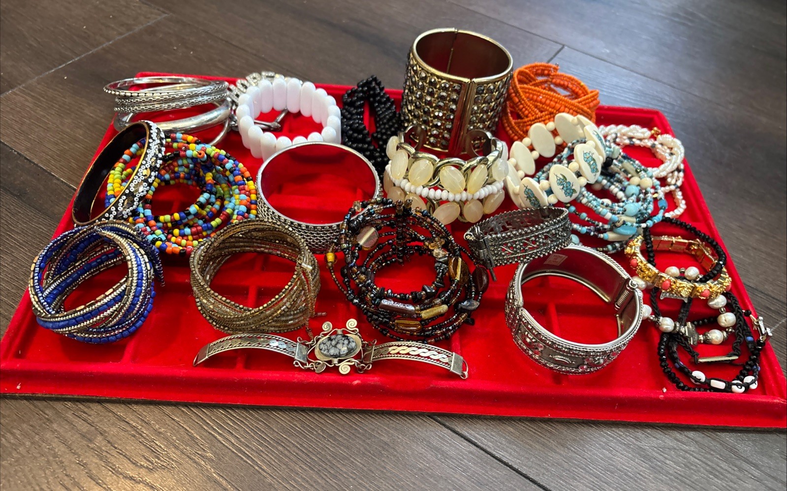 Lot Bracelets 37 All Wearable Some New Some Vintage Multicolor