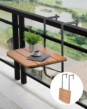 VEVOR Balcony Hanging Table 25 x 24 in Outdoor Patio Railing Bar Table Adjusable