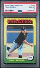 PSA 10 2024 Topps Heritage Paul Skenes RC Pittsburgh Pirates #594 GEM MINT