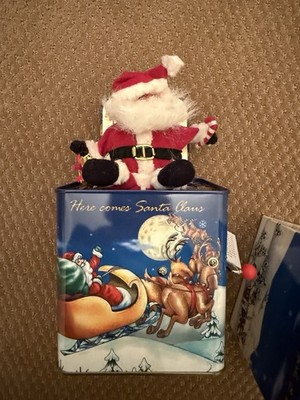 2001 FIRST EDITION Lazarus Dept Store Santa Jack-In-the-Box Tested Working