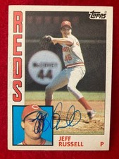 NICE! Jeff Russell 1984 Topps #270 Cincinnati Reds SIGNED Autographed Auto Card