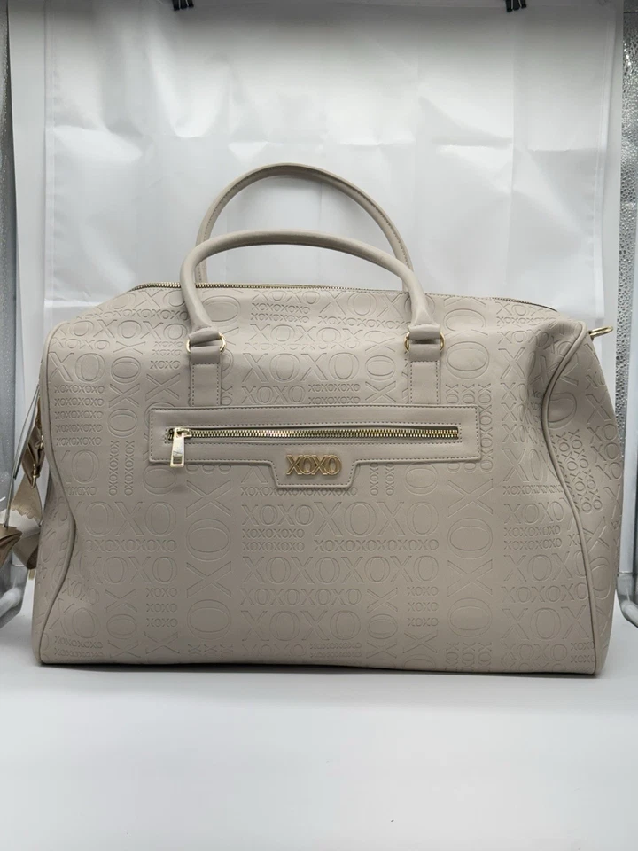 XOXO Women's Large Beige Duffle Travel Bag W/ Detachable Shoulder Strap - XOH332 - Image 2 of 4