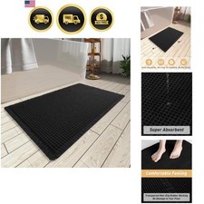 Upgraded Waffle Bath Mat Ultra Absorbent Non Slip Bathroom Mat, 18" x 30"