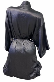 Victoria's Secret Very Sexy Short Satin Kimono Robe Black Size M/L