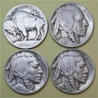 4 Buffalo /Indian Head Nickels - (1913P Type 1, 1926P, 1930P, & 1938D)