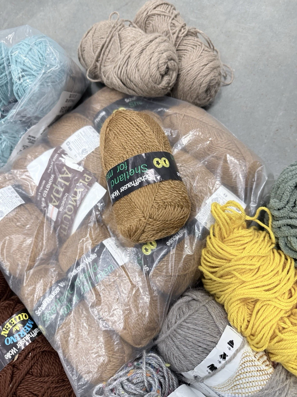 Huge Yarn Lot Assorted Colors/Materials/Size Wool Cotton Polyester FREE SHIPPING - product detail image 7