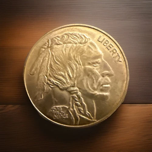 1 Oz. .999 FINE SILVER - Silver Trade Unit Design Round. Buffalo Nickel Design.