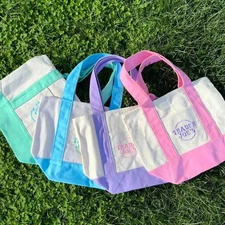 5 Colors Mini Tote Bag 1-4 Pcs Limited Edition 2025 Pastel Trader Joe's