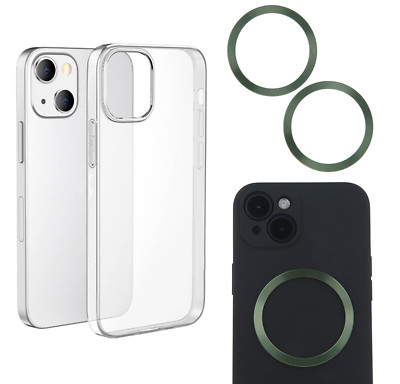 FÜR SAMSUNG GALAXY S8 PLUS Hülle Case Etui Tasche + 2szt Magsafe Metallring GRÜ