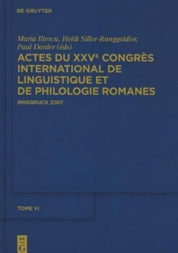 Actes Du Xxve Congrs International De Linguisti (gebundene Ausgabe)