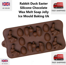 Rabbit Duck Easter Silicone Chocolate Wax Melt Soap Jelly Ice Mould Baking