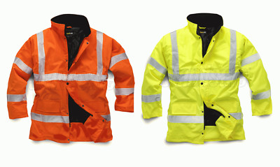 Hi Visibility Vis Viz reflektierender Arbeitsparka Jacke wasserdicht standsicher Mantel
